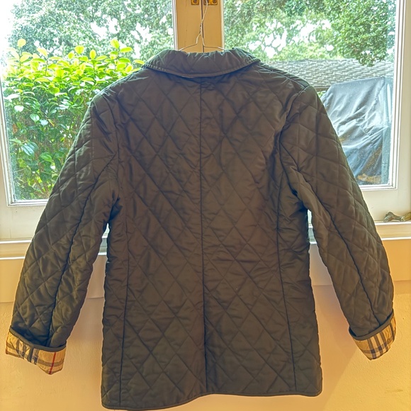 Olive Green Burberry Quilted Jacket - Picture 2 of 4